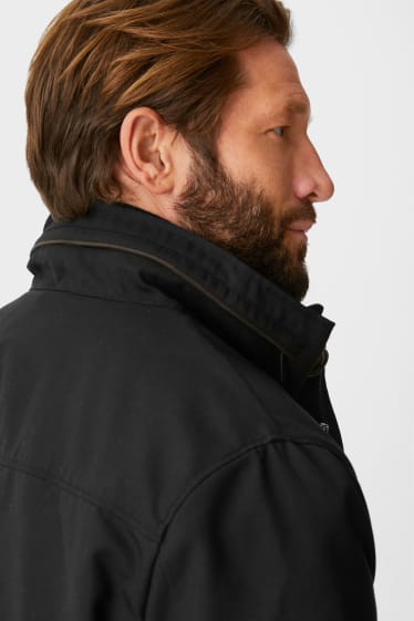 Herren - 2-in-1-Jacke mit Kapuze - schwarz