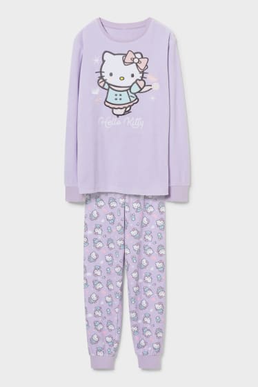 Kinderen - Hello Kitty - pyjama - 2-delig - lila