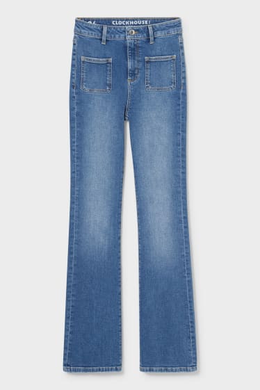 Dámské - CLOCKHOUSE - flare jeans - džíny - světle modré
