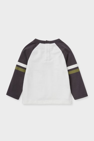 Babies - Dinosaur - baby long sleeve top - white