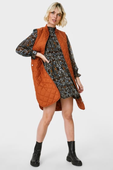 Women - Fit & flare dress - floral - black