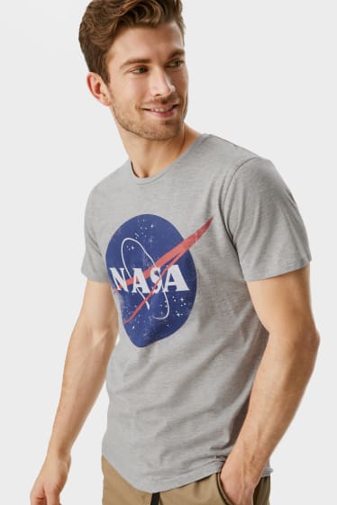 Nastolatki - CLOCKHOUSE - T-shirt - NASA - jasnoszary-melanż