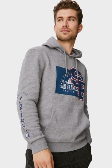 Men - CLOCKHOUSE - hoodie - gray-melange