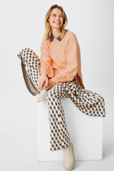Damen - Pullover - apricot