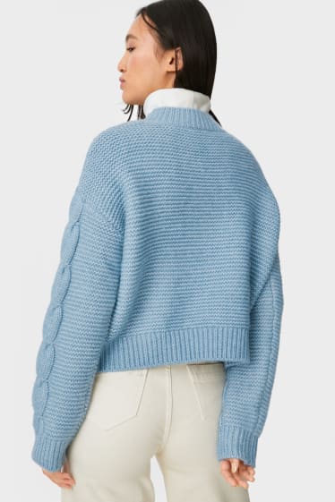 Women - Jumper - light blue-melange