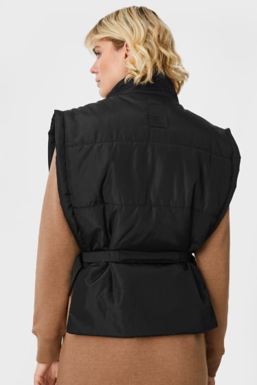 Dames - Gewatteerde bodywarmer  - zwart