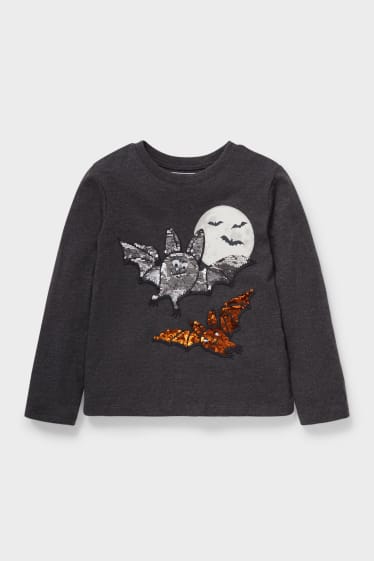 Children - Long sleeve top - shiny - gray-melange