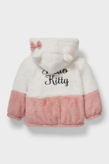 Kinderen - Hello Kitty - fleecevest met capuchon - crème wit