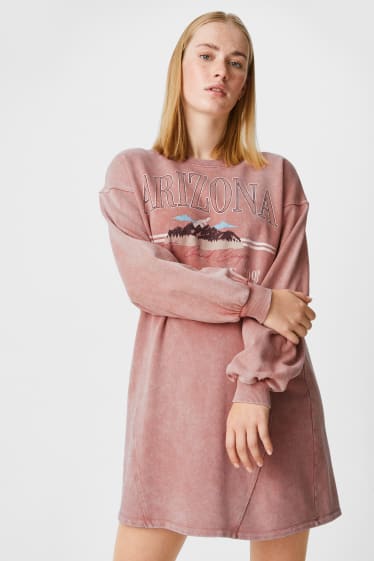 Teens & young adults - CLOCKHOUSE - sweatshirt dress - rose