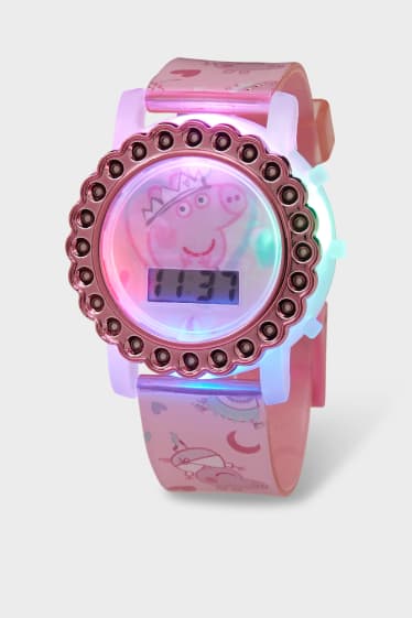 Kinder - Peppa Wutz - Armbanduhr - rosa