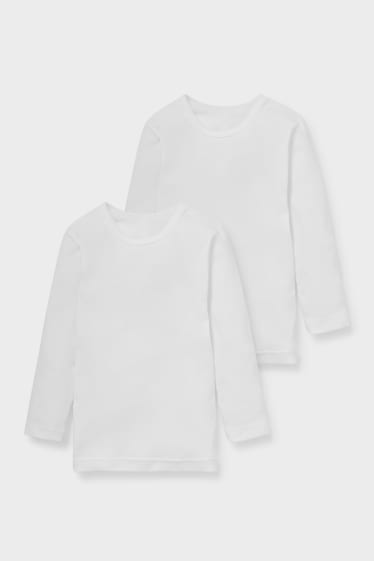 Kinder - Multipack 2er - Unterhemd - weiß