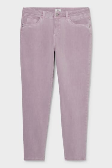 Femmes - Pantalon - slim fit - violet clair