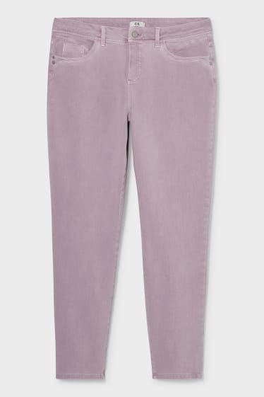 Women - Trousers - slim fit - light violet