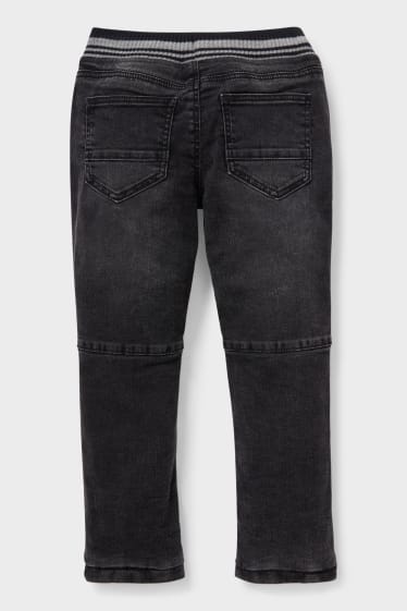 Kinderen - Straight jeans - thermojeans - jeansgrijs