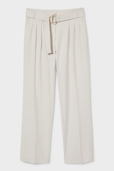 Damen - Stoffhose - Relaxed Fit - taupe