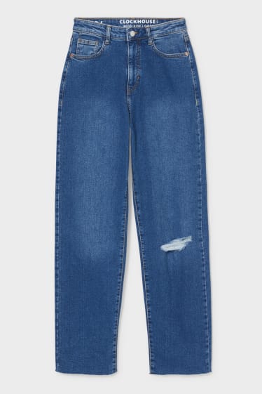 Tieners & jongvolwassenen - CLOCKHOUSE - loose fit jeans - high waist - LYCRA® - jeansblauw