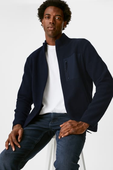 Men - Fleece jacket  - dark blue