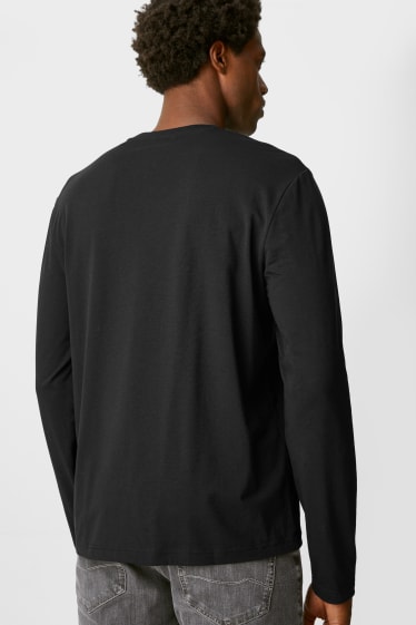 Mężczyźni - Funkcyjna koszulka z długim rękawem - czarny