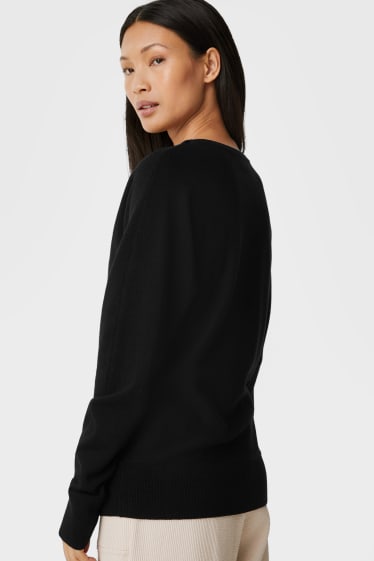 Damen - Feinstrick-Pullover - schwarz