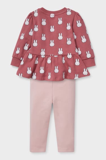 Baby's - Nijntje - baby-outfit - biokatoen - 2-delig - roze / rood