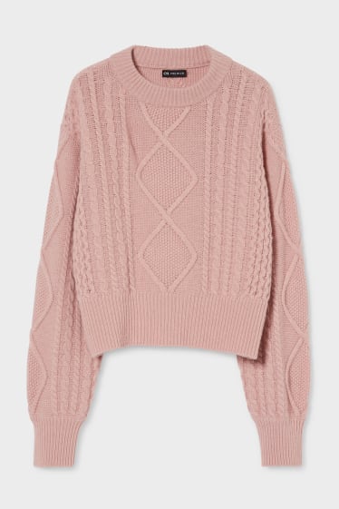 Women - Cashmere blend jumper - Italian yarn - apricot