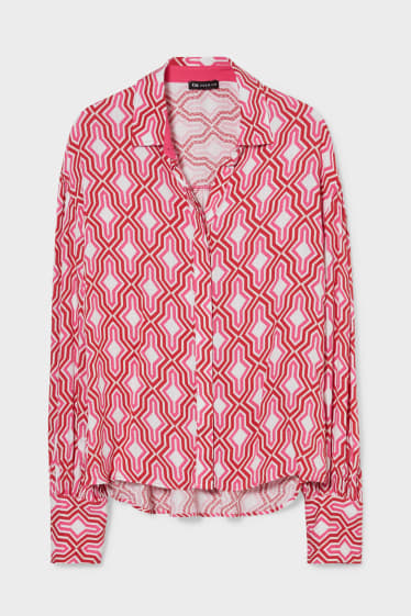 Women - Blouse - red / cremewhite