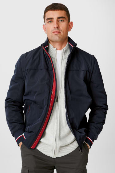Men - Track jacket with detachable sleeves - recycled - dark blue