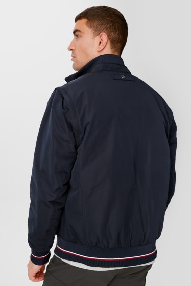 Men - Track jacket with detachable sleeves - recycled - dark blue