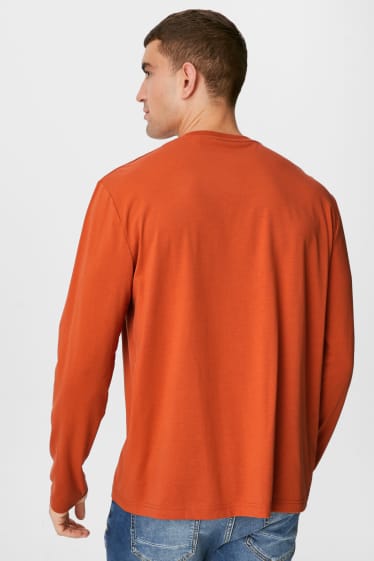 Uomo - Maglia a maniche lunghe tecnica - terracotta