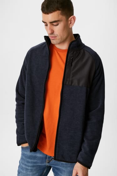 Herren - Sweatjacke - dunkelblau-melange