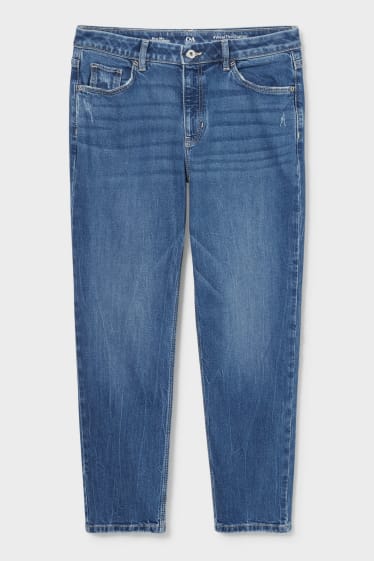 Kobiety - Straight tapered ankle jeans - dżins-niebieski