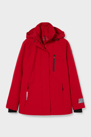 Women - Outdoor jacket with hood - THERMOLITE® - red