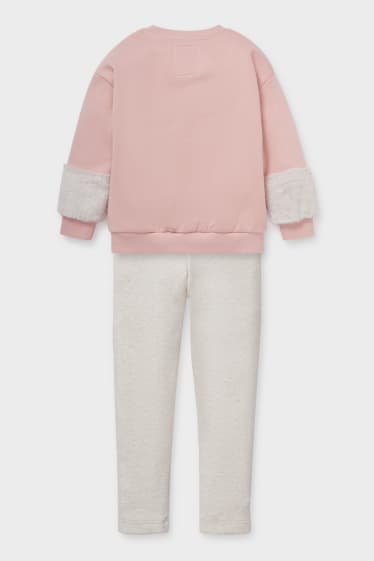 Kinder - Set - Sweatshirt und Thermoleggings - 2 teilig - rosa