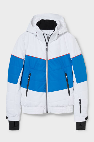 Women - Ski jacket with hood - white