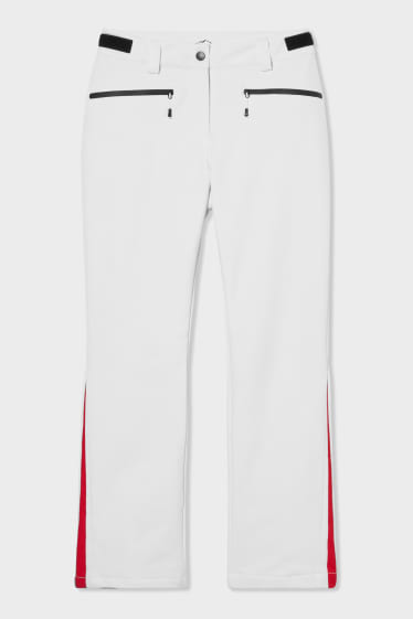 Jóvenes - Pantalón de esquí de softshell - blanco