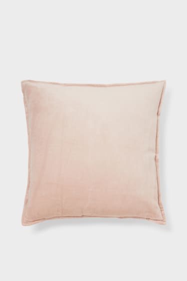 Dames - BUTLERS - fluwelen kussen - 45 x 45 cm - roze