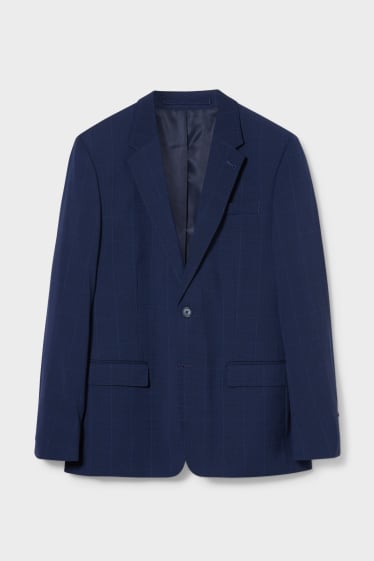 Hommes - Veste de costume - regular fit - extensible - à carreaux - bleu foncé
