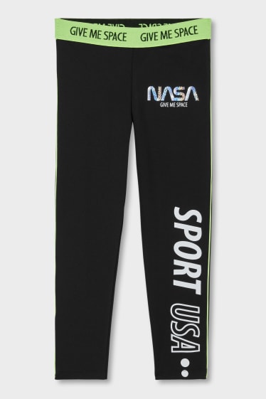Enfants - NASA - legging - finition brillante - noir