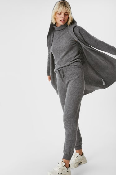 Donna - Pantaloni di cashmere - grigio melange