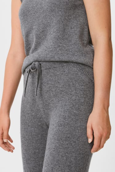 Donna - Pantaloni di cashmere - grigio melange