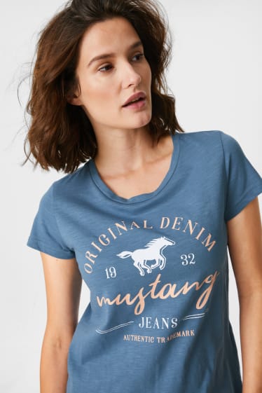 Kobiety - MUSTANG - T-shirt - niebieski