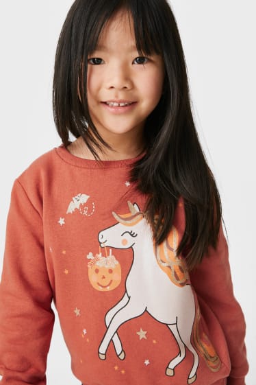 Children - Unicorn - sweatshirt - terracotta
