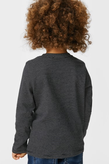 Children - Dinosaur - long sleeve top - glow-in-the-dark - black