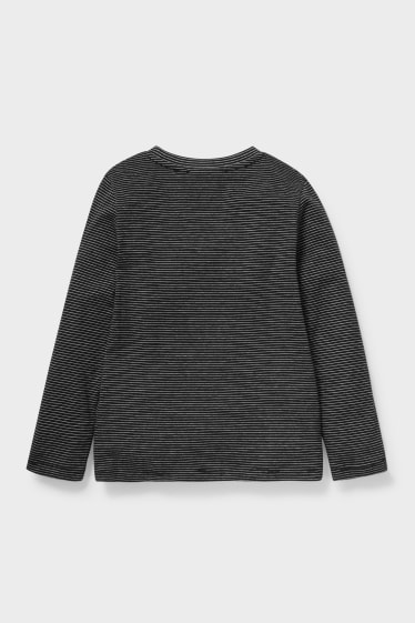 Children - Dinosaur - long sleeve top - glow-in-the-dark - black