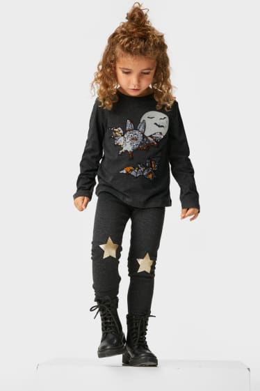 Enfants - Leggings doublés - gris foncé