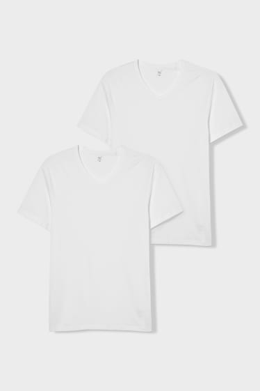 Hommes - Lot de 2 - T-shirt - Flex - blanc