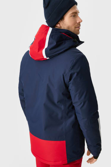 Pánské - Lyžařská bunda s kapucí - tmavomodrá