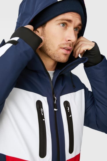 Men - Ski jacket with hood - dark blue