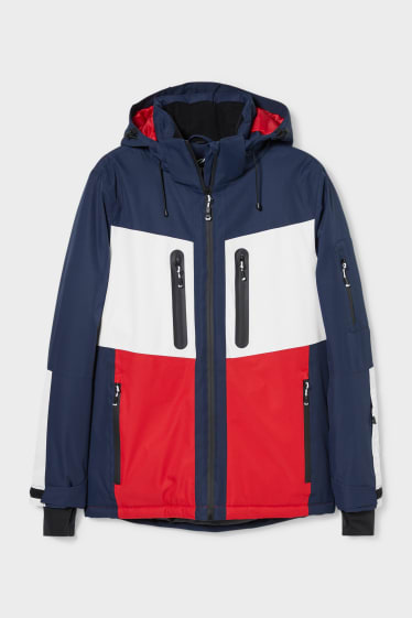 Heren - Ski-jack met capuchon - donkerblauw