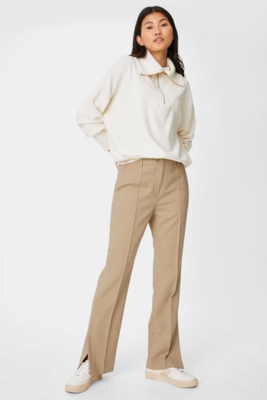 Femmes - Pantalon - straight fit - beige